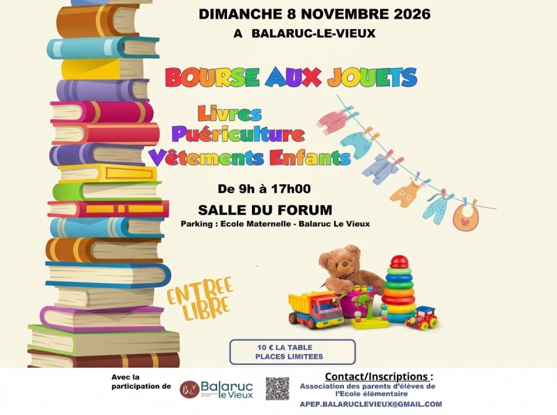 🧸 Bourse aux Jouets de Balaruc-le-Vieux ! 🧸