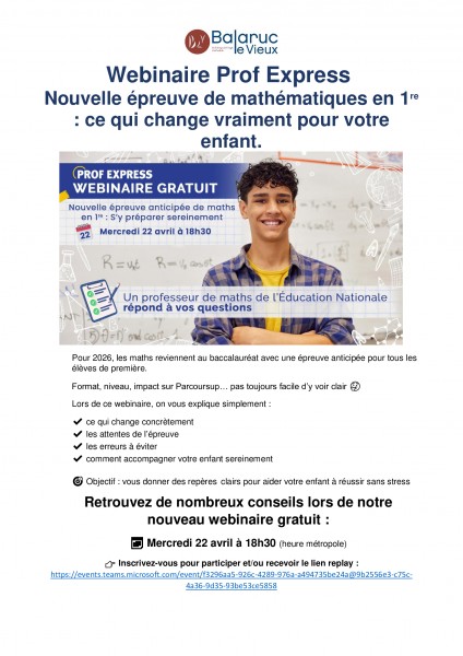 Webinaire Prof Express
