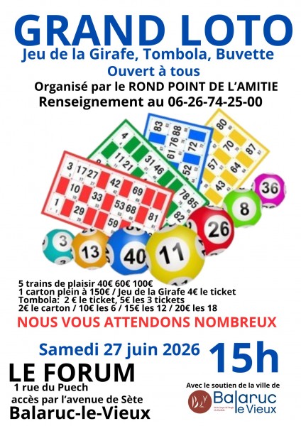 GRAND LOTO DU ROND POINT DE L'AMITIE