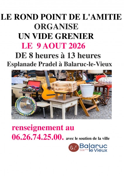 Vide grenier du Rond point de l'amitié