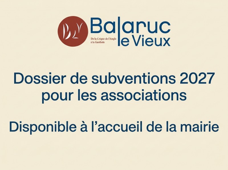 Dossier de subventions 2027 aux associations